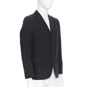 COMME DES GARCONS 2013 black pinstripe wool sportswear construction blazer XS - Picture 1 of 9