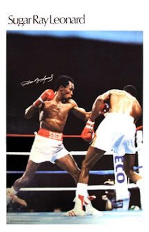 Original Vintage Sugar Ray Leonard Sports Illustrated Boxing Fight Poster Cover