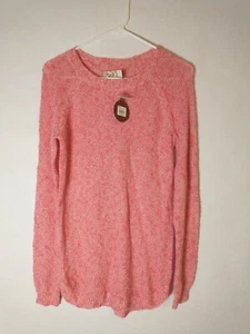 NWT SO Pink And White Knot Sweater Size Medium - Picture 1 of 10