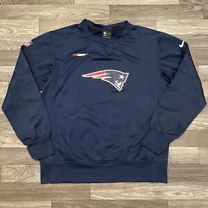 Nike On Field New England Patriots Crewneck Sweatshirt Men’s Medium Blue Swoosh