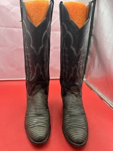 Panhandle Slim Women Boots 7.5 Exotic Lizard Leather Cowgirl - Picture 1 of 11