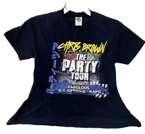 Chris Brown The Party Tour 2017 black 2 sided t-shirt Size S-CH - Picture 1 of 7
