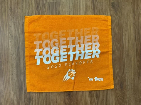 Phoenix Suns NBA BASKETBALL PLAYOFFS 'TOGETHER' 2022 SGA Orange Rally Towel! Cover