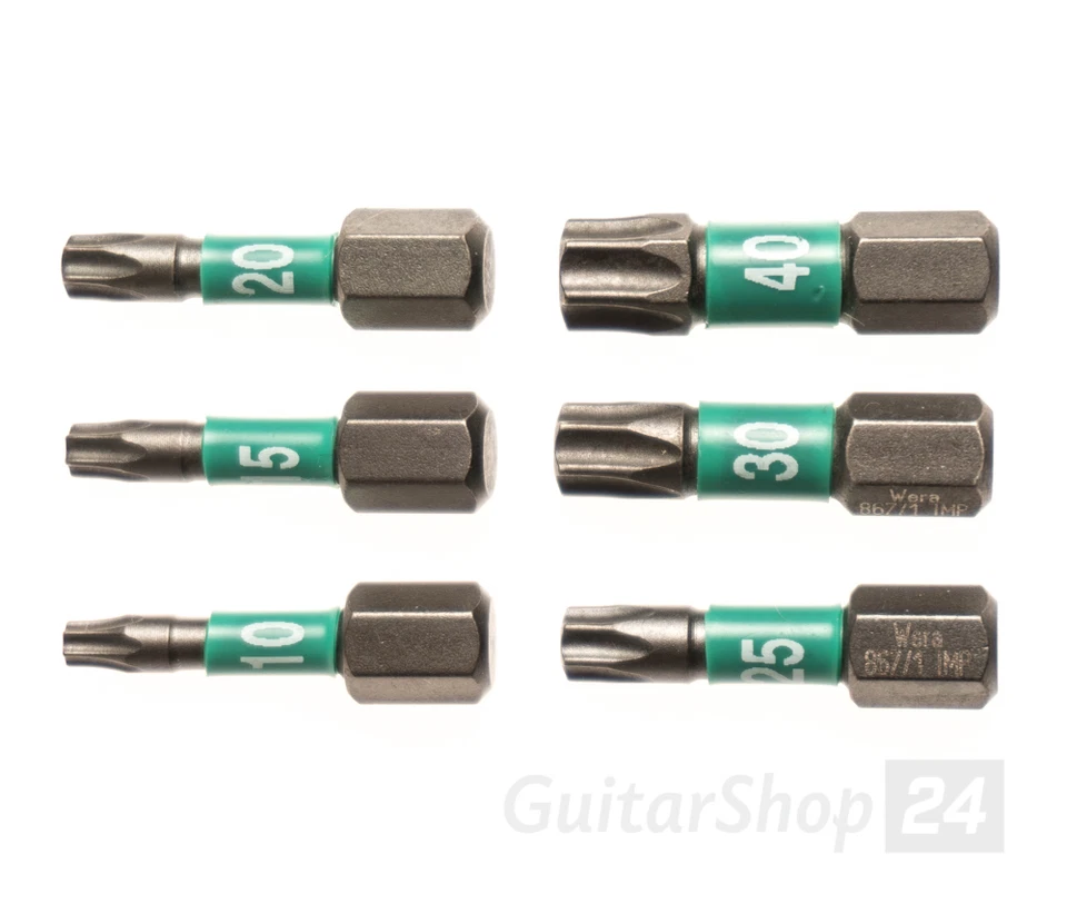WERA TORX® Impaktor TX Bit 25mm 1/4" wahlw. T10 T15 T20 T25 T30 T40 Diamantbesch - Bild 1 von 1