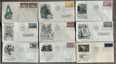 1948-63 UNITED STATES SET 9 DECIMAL STAMP FIRST DAY COVERS #A782 - Image 1 of 4