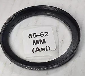 55-62mm Metal Step Up Lens Filter Converting Adapter Ring 55mm-62mm E55-E62 - Picture 1 of 6