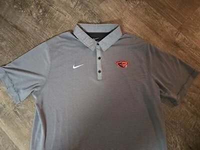 NIKE Dri-fit Clásico Oregon State Beavers Osu Equipo Lateral Gris Polo XL Foto 1 de 3