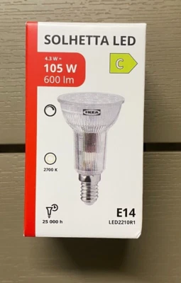 IKEA SOLHETTA LED bulb E14 reflector R50 600 lm, dimmable. - Image 1 of 2