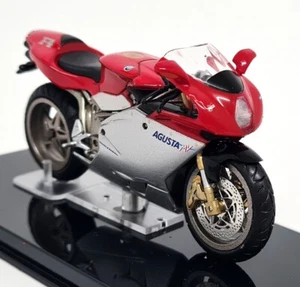 Atlas 1/24 - MV Agusta 750 F4 Red Silver 8cms Model Motorbike - Picture 1 of 6