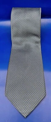 Corbata Hombre Jos A Bank Colección Ejecutiva 100% Seda Blanco y Negro Micro Cuadrados Foto 1 de 3