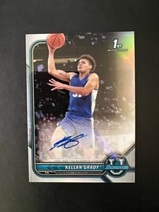 2021-22 Bowman University Kellan Grady Auto Chrome Refractor Kentucky Wildcats