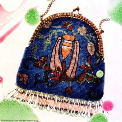 Bode Deco Vine Bag Hand-Beaded 2023 Print Ad - Image 1 of 2