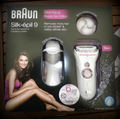 Sistema de depiladora y exfoliante húmedo/seco BRAUN Silk-épil 9-969 SilknSpa NUEVO +6 accesorios Foto 1 de 4