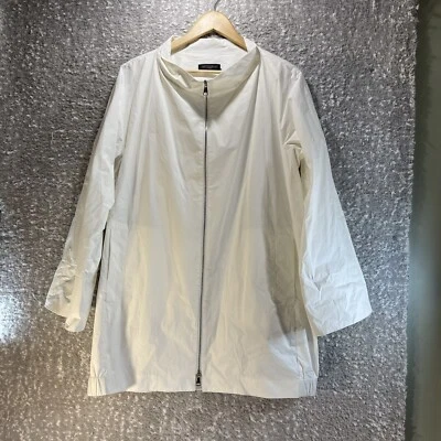 Chaqueta de Lluvia Antonelli Firenze Blanca Cremallera Completa Bolsillos Ligeros Talla 44 Foto 1 de 4