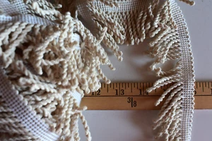 TAN TWISTED CORD FRINGE TRIM COTTON 4 1/2 YARDS X 2 INCHES WIDE - Picture 1 of 2