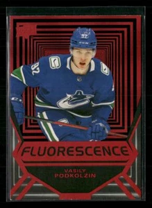 2021-22 Upper Deck #FL-11 Vasily Podkolzin Fluorescence Red - Picture 1 of 2