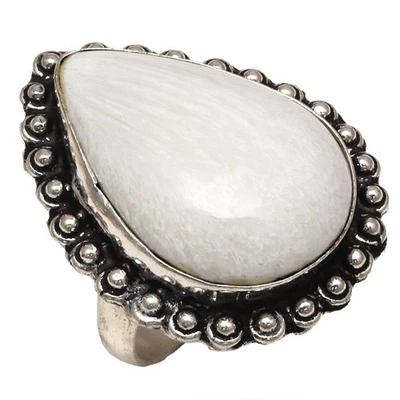 Piedra lunar piedras preciosas hechas a mano joyas de plata "8,5" Foto 1 de 4