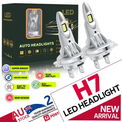 LED Lamps H7 HEADLIGHT x 2 for Mercedes Benz Sprinter 3.5-T 904 Cab Chassis 4 - image 1 of 4