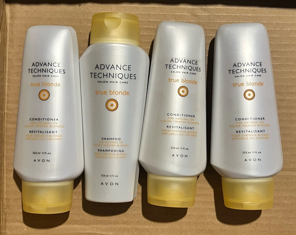 Avon Advance Techniques True blonde Shampoo & Conditioner 11 fl oz. New 4 Bottle - Image 1 of 1