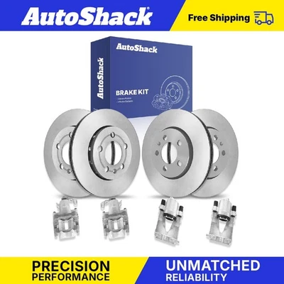 Front Rear Brake Rotors Calipers for 2002-2004 Volkswagen Jetta 1.9L 2.0L Foto 1 de 4