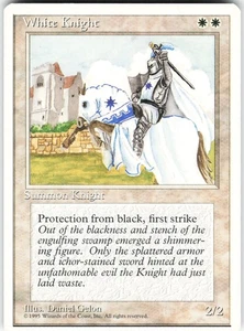 White Knight U Fourth Edition 4ED Normal MTG LP - Picture 1 of 2