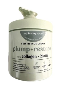My Beauty Spot COLLAGEN & BIOTIN Skin Rescue Cream Plump & Restore Skin 500ML - Picture 1 of 2