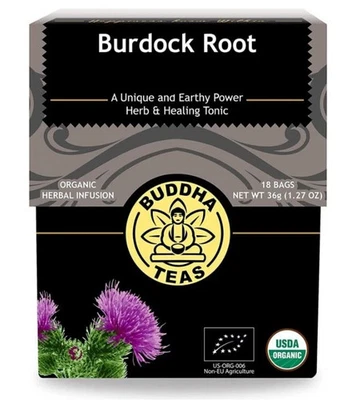 Buddha Teas 有机牛蒡根茶 - OU Kosher,美国农业部有机 18 包 — 第 1/4 张图片