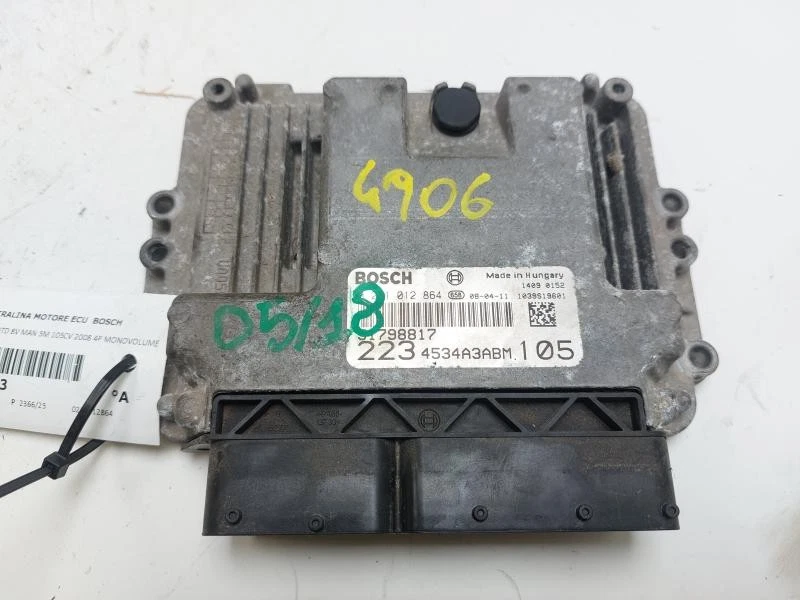 0281012864 CENTRALINA MOTORE ECU BOSCH FIAT DOBLO II (223) 1.9 JTD 8V MAN 5M 105 - Immagine 1 di 3