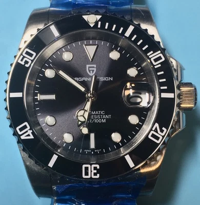 PAGANI DESIGN 40MM SUB DIVER WATER GHOST BLACK SEIKO NH35A AUTO SAPPHIRE CERAMIC - Image 1 of 4