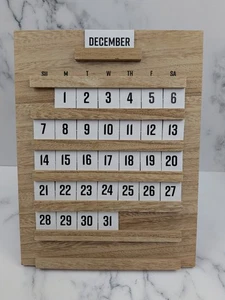 Ewiger Holzfliesenkalender 11,5" x 9" - Bild 1 von 8