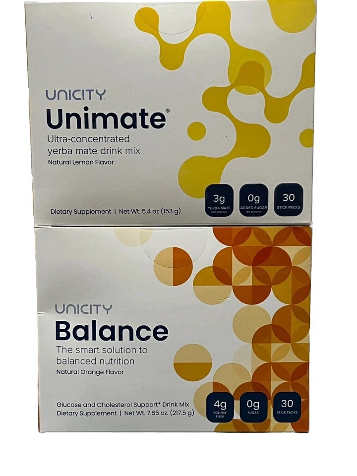 *NEW* 2 Boxes Combo-Unicity Unimate LEMON and Unicity Balance Natural Orange - Image 1 of 1