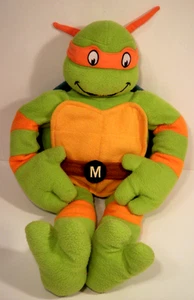 Peluche 23" TMNT Michelangelo Tartaruga Ninja Nickelodeon 2013 Viacom Arancione Verde - Foto 1 di 14