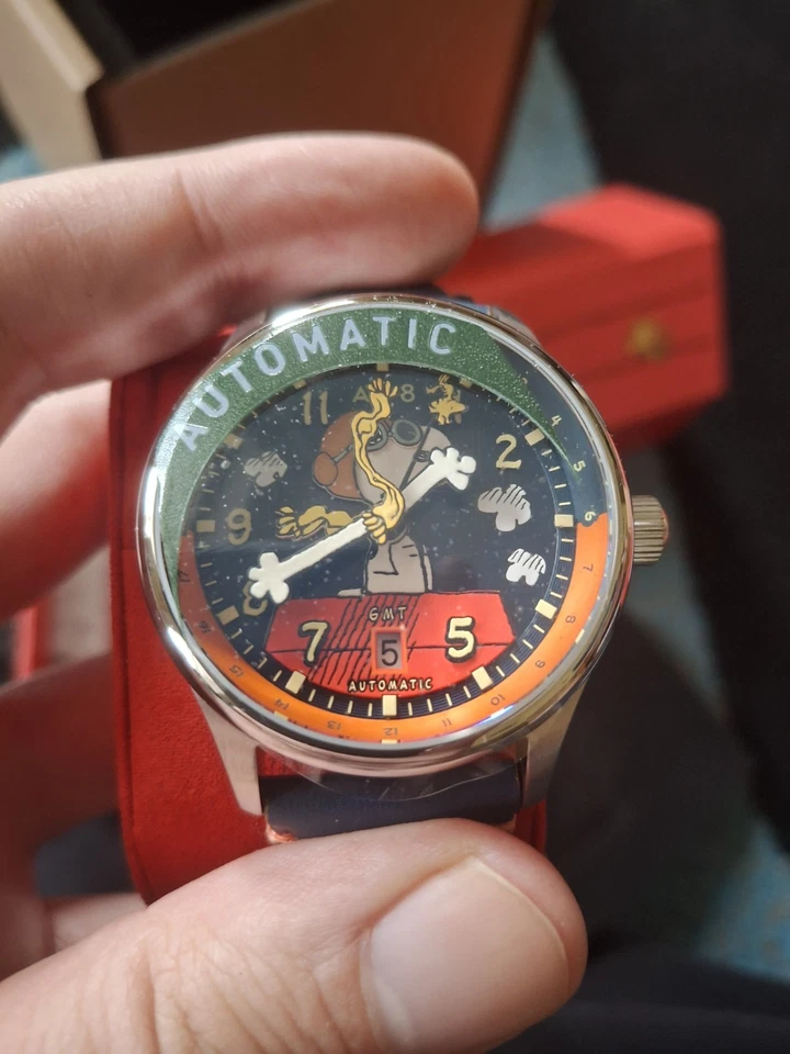 AVI-8 Hawker Hurricane Kent GMT Automatic Peanuts Snoopy Sketchbook Blue 193/250