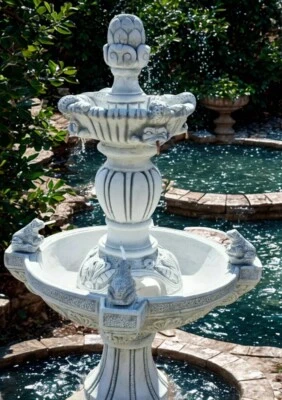 🔶 Froschbrunnen Springbrunnen Gartenbrunnen und 2 Pumpen Steinkunst BLACKFORM - Bild 1 von 4