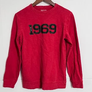 Gap Kids 1969 Boys Sweater Size 2XL 14-16 Red Embossed Big Logo Long Sleeve - Picture 1 of 7