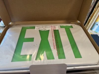 Cooper Lighting All-Pro APX7G Thermoplastic Green Exit Sign New US Seller - Image 1 of 4