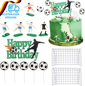 Tortendeko Fussball, Tortenaufleger Fussball Deko Tortendeko Kinder Fußball Kuch - Bild 1 von 12