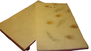 Set 15) Invitation Ivory Textured Leaf Rustic Printer Stationary~19 Envelopes G5 - Picture 1 of 2