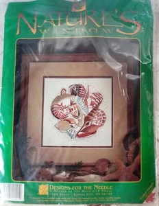SHELLS Counted Cross Stitch Kit 5401 12"x12" Nature's Window Designs for Needle - Picture 1 of 7