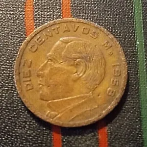 1956 ESTADOS UNIDOS MEXICANOS DIEZ CENTAVOS world coin - Picture 1 of 2