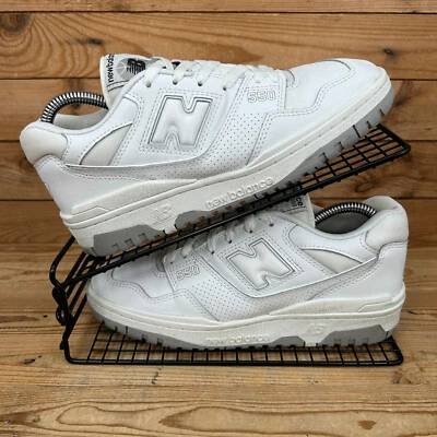 New Balance 550 Trainers Womens Size UK 6.5 White Grey Leather Chunky Shoes NB - Image 1 of 4