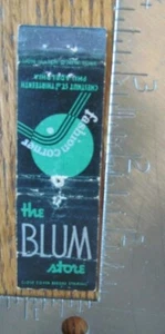 FILADELFIA, PENNSYLVANIA: TIENDA DE ROPA BLUM (1934-43 MIDGET MATCHBOOK) -F18 - Imagen 1 de 2