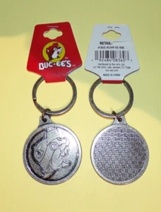 Buc-ee's Beaver Round Pewter Keychain HOT NEW Item! - Picture 1 of 1