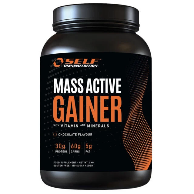 SELF omninutrion Mass Active Gainer Integratore per l'Aumento di Peso Gusto Cioccolato 2 Kg