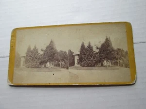 (1) LATE 1800s, EARLY 1900s STEREOVIEW,  HOME ON THE HUDSON??"  MARKED ON BACK - Picture 1 of 2