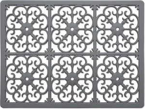 Extra Large, Thick, Silicone Trivet Hot Dishes, Pots 16 x 12 x 3/8 In Gray - Picture 1 of 6