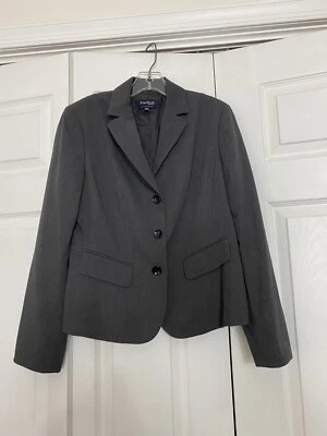 Evan Picone Essentials Size 8 Charcoal Gray Blazer Jacket 3 Button Women’s - Image 1 of 3
