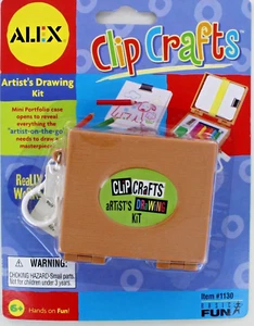 Alex Clip Crafts ARTIST'S DRAWING Kit travel Clip-On MINI Art NEW Sealed NIP - Picture 1 of 5