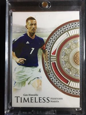 2021 HIDETOSHI NAKATA 7/7 FUTERA Timeless Relics Ruby Match Worn Japan World Cup - Image 1 of 2