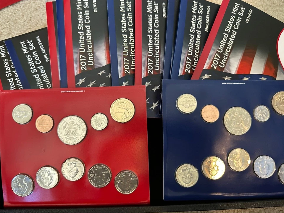 6 Set LOT 2017 P & D Uncirculated US Mint Sets - Original Mint Packaging - Image 1 of 1